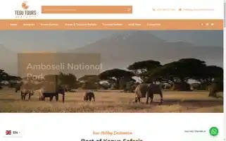 Tegutoursandsafaris.com Screenshot 2024-04-23 20:07:31