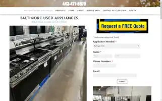 Baltimoreusedappliances.com Screenshot 2024-05-08 16:40:39