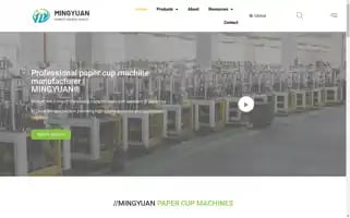 Mingyuanpapercupmachine.com Screenshot 2024-05-26 08:51:42