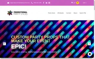 Promotionalpartysticks.com Screenshot 2024-05-13 13:16:12