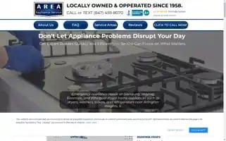 Areaappliancerepair.com Screenshot 2024-05-15 12:11:15