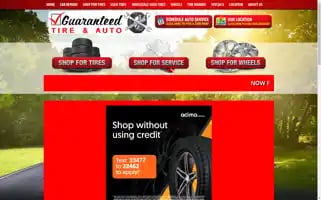 Guaranteedtireandauto.net Screenshot 2024-05-10 00:10:23