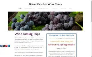 Dreamcatcherwinetours.com Screenshot 2024-04-16 07:38:30