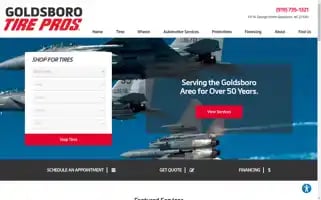 Goldsborotire.com Screenshot 2024-05-09 22:17:12