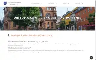 Partnerschaftsverein-huenfeld.de Screenshot 2024-07-09 07:35:13