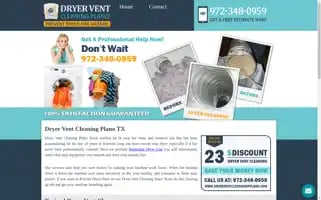 Dryerventcleaningofplano.com Screenshot 2024-06-13 05:18:12