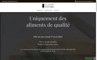 Restaurantlatourdivoire.fr Screenshot 2024-04-18 13:25:29