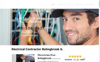 Electicianprosbolingbrook.com Screenshot 2024-06-13 14:01:57