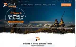 Pradiptoursandtravels.com Screenshot 2024-04-25 13:48:02
