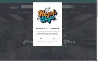 Hazelskysmokeshop.com Screenshot 2024-04-27 07:14:08