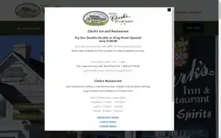 Clarksinnandrestaurant.com Screenshot 2024-05-15 17:36:38