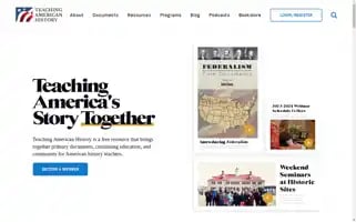 Teachingamericanhistory.org Screenshot 2024-05-14 05:31:41