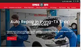 Expressautoirvingtx.com Screenshot 2024-05-15 21:41:37