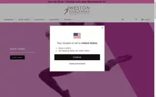 Westondancewear.com Screenshot 2024-05-16 23:55:25