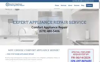 Comfortappliancerepair.com Screenshot 2024-06-15 01:04:42