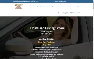 Homelanddrivingschool.com Screenshot 2024-05-16 01:41:01