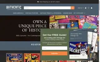 Authenticvintageposters.com Screenshot 2024-05-04 22:10:38