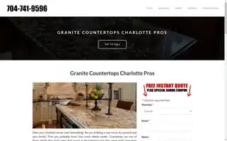 Granitecountertopscharlottepros.com Screenshot 2024-05-16 00:21:28