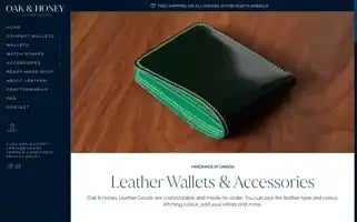 Oakandhoneyleather.com Screenshot 2024-05-05 02:44:16