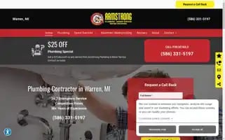 Armstrongsewerandplumbing.com Screenshot 2024-05-08 14:13:42