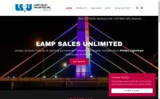 Lampsalesunlimited.com Screenshot 2024-05-16 05:06:01