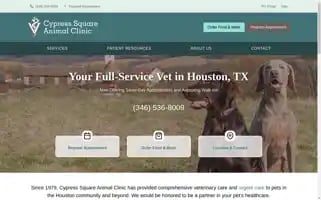 Cypresssquareanimalclinic.com Screenshot 2024-05-15 19:08:45