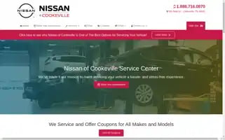 Nissanofcookevilleservice.com Screenshot 2024-05-13 03:52:37