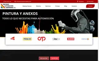 Pinturasautomocionhernandez.com Screenshot 2024-05-21 12:30:56