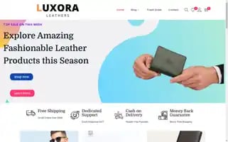 Luxoraleathers.com Screenshot 2024-05-27 18:39:13