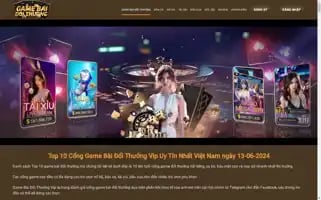 Gamebaithuongvip.net Screenshot 2024-06-16 09:32:27
