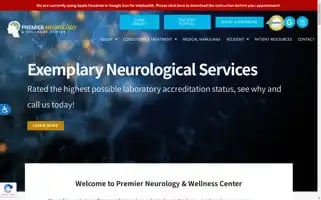 Premierneurologycenter.com Screenshot 2024-05-16 13:25:30