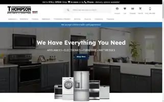 Thompsonapplianceandfurniture.com Screenshot 2024-05-14 12:03:29