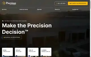 Precisionairandplumbing.com Screenshot 2024-05-13 11:45:03