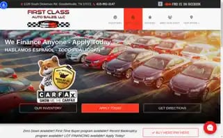Firstclassautosalesllc.com Screenshot 2024-06-14 02:11:44