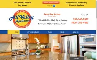 Allvalleyappliances.com Screenshot 2024-05-15 11:15:35
