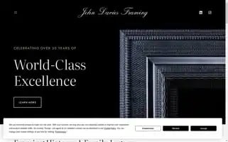 Johndaviesframing.com Screenshot 2024-06-30 10:31:27