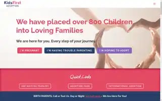 Kidsfirstadoption.com Screenshot 2024-07-05 04:53:34