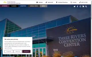 Threeriversconventioncenter.com Screenshot 2024-06-11 20:38:31