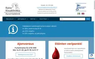 Koirakissaklinikka.fi Screenshot 2024-06-11 06:59:17