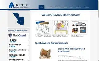 Apexelectricalsales.com Screenshot 2024-07-03 08:45:11