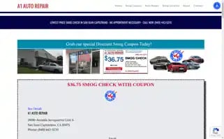 A1autorepairsmog.com Screenshot 2024-05-06 03:24:13