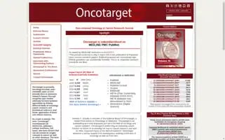 Oncotarget.com Screenshot 2024-05-13 06:04:00