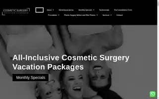 Cosmeticsurgeryvacationpackages.com Screenshot 2024-04-26 09:12:47