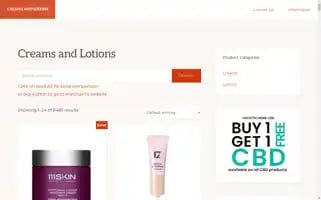 Creamsandlotions.co.uk Screenshot 2024-07-06 07:44:37