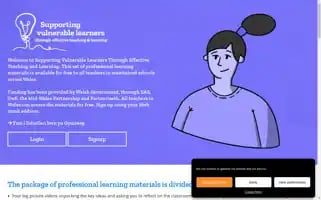 Supportingvulnerablelearners.cymru Screenshot 2024-07-06 11:13:24