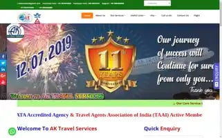 Aktravelservices.in Screenshot 2024-04-25 20:03:42