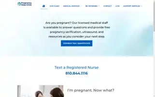 Pregnancyhelpclinic.com Screenshot 2024-07-09 13:07:28