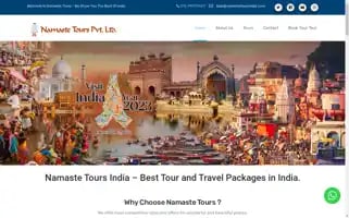 Namastetoursindia.com Screenshot 2024-04-14 22:08:27
