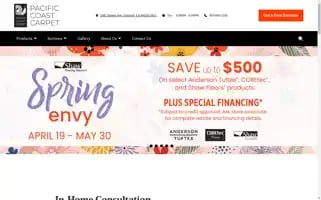 Pacificcoastcarpet.com Screenshot 2024-05-16 11:18:18