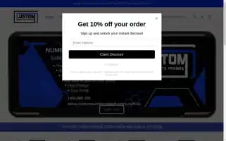 Customnumberplateframes.com.au Screenshot 2024-04-27 09:22:03